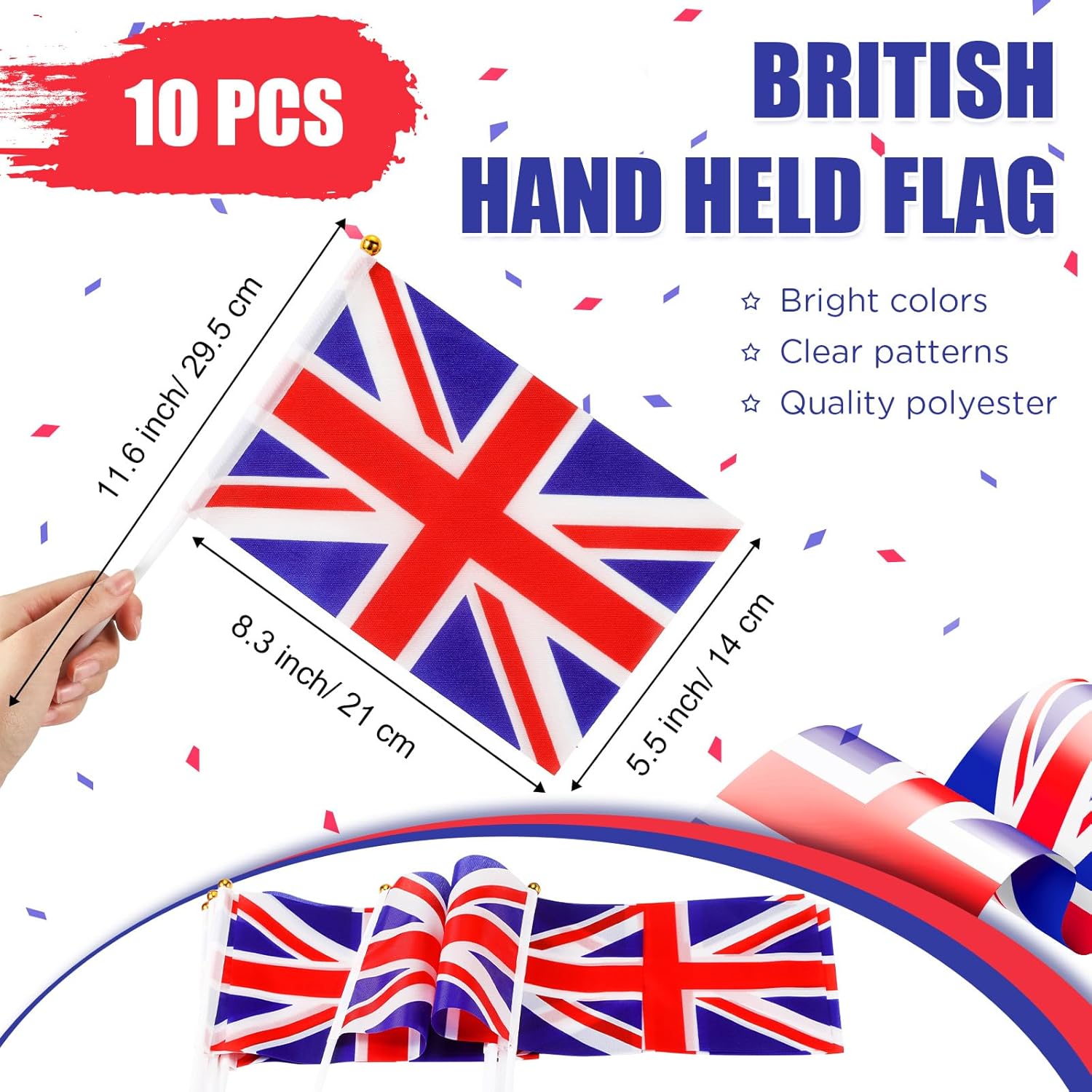 Lenwen 54 Pcs 4th of July Flag Banners Balloons and Ribbons