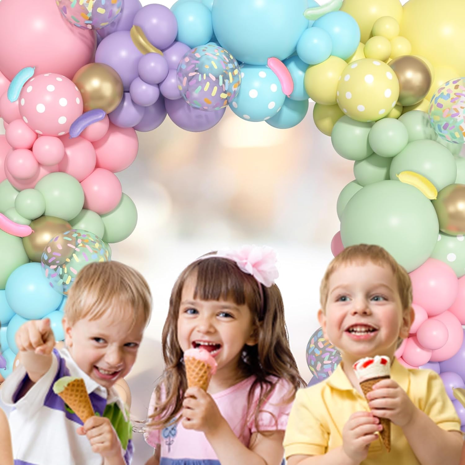 Pastel Donut Balloon Arch Garland Kit