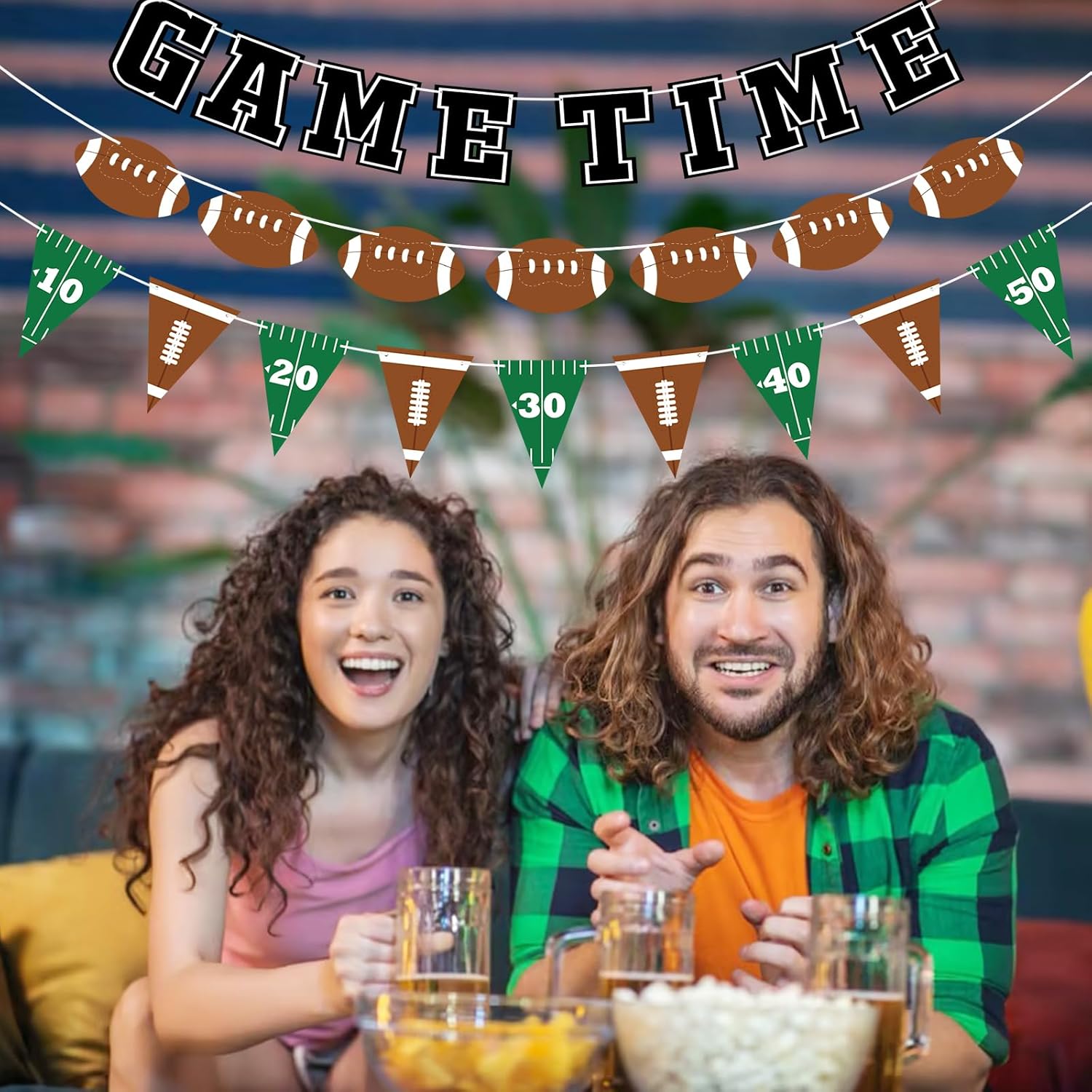 Adecortalk 3 Pcs Football Party Banner Set
