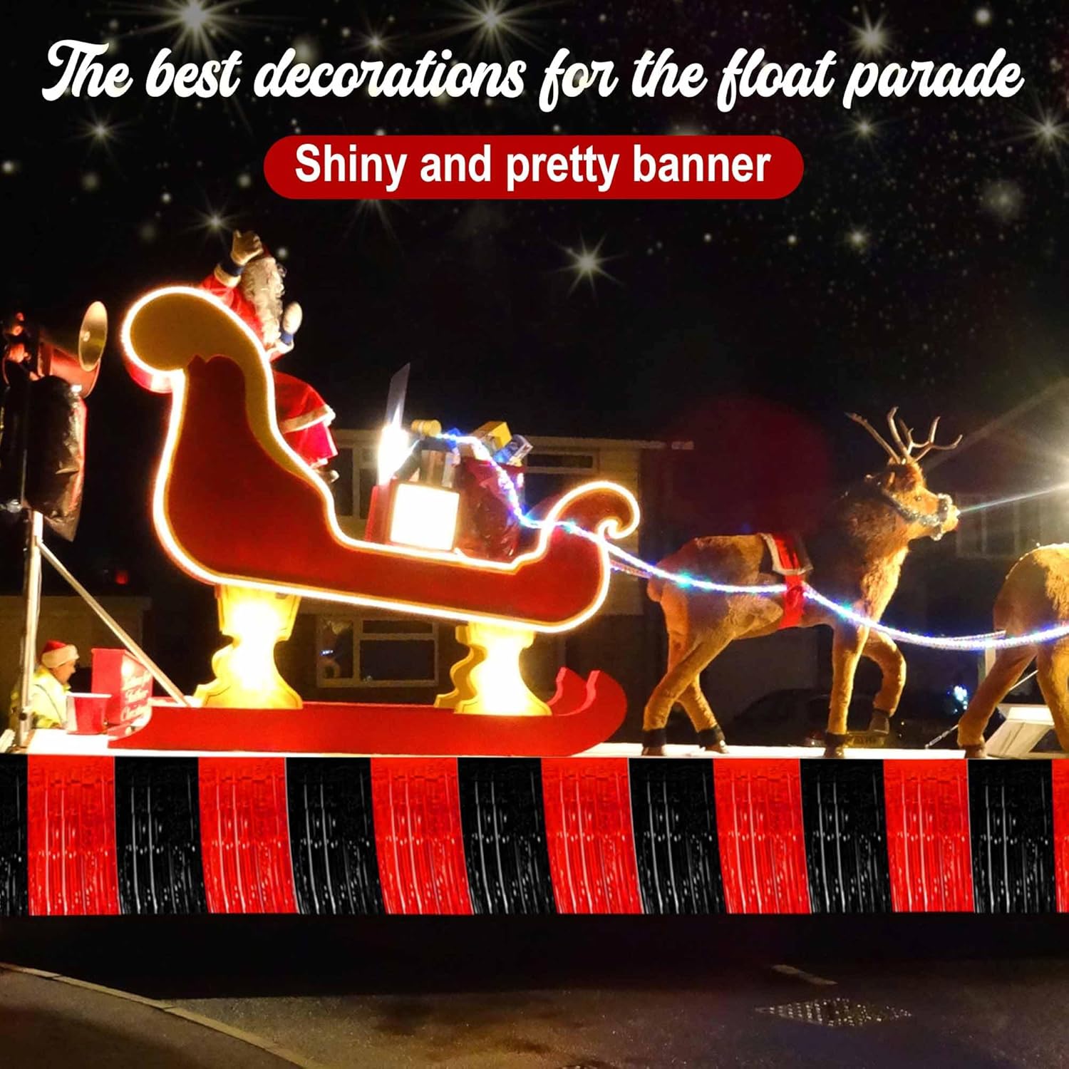 6 Pack 10 Ft Metallic Foil Fringe Garland