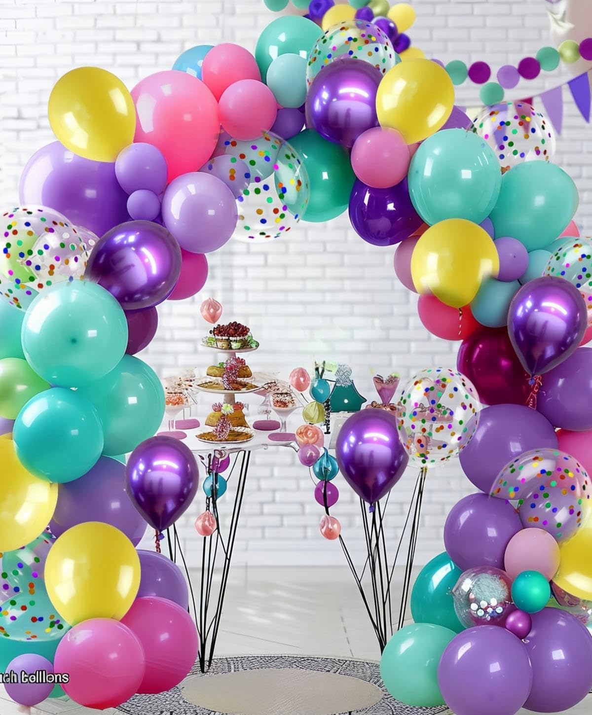300 Pcs Mermaid Balloons Set for Birthday Parties