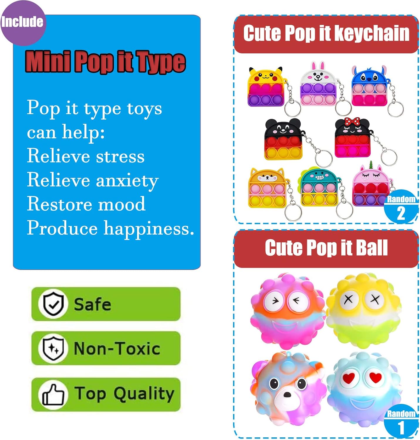 105 PCS Kids Party Favors Toy Assortment