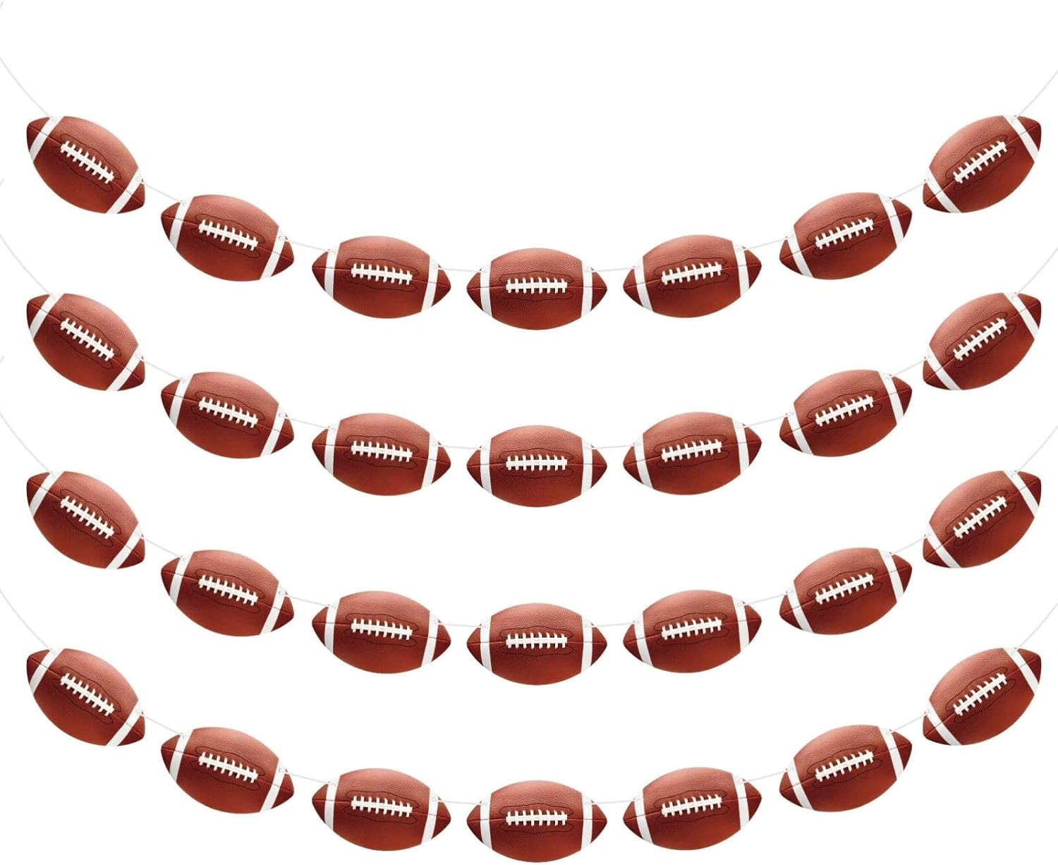 4pcs Football Themed Birthday Party Decorations Pre Strung Banners