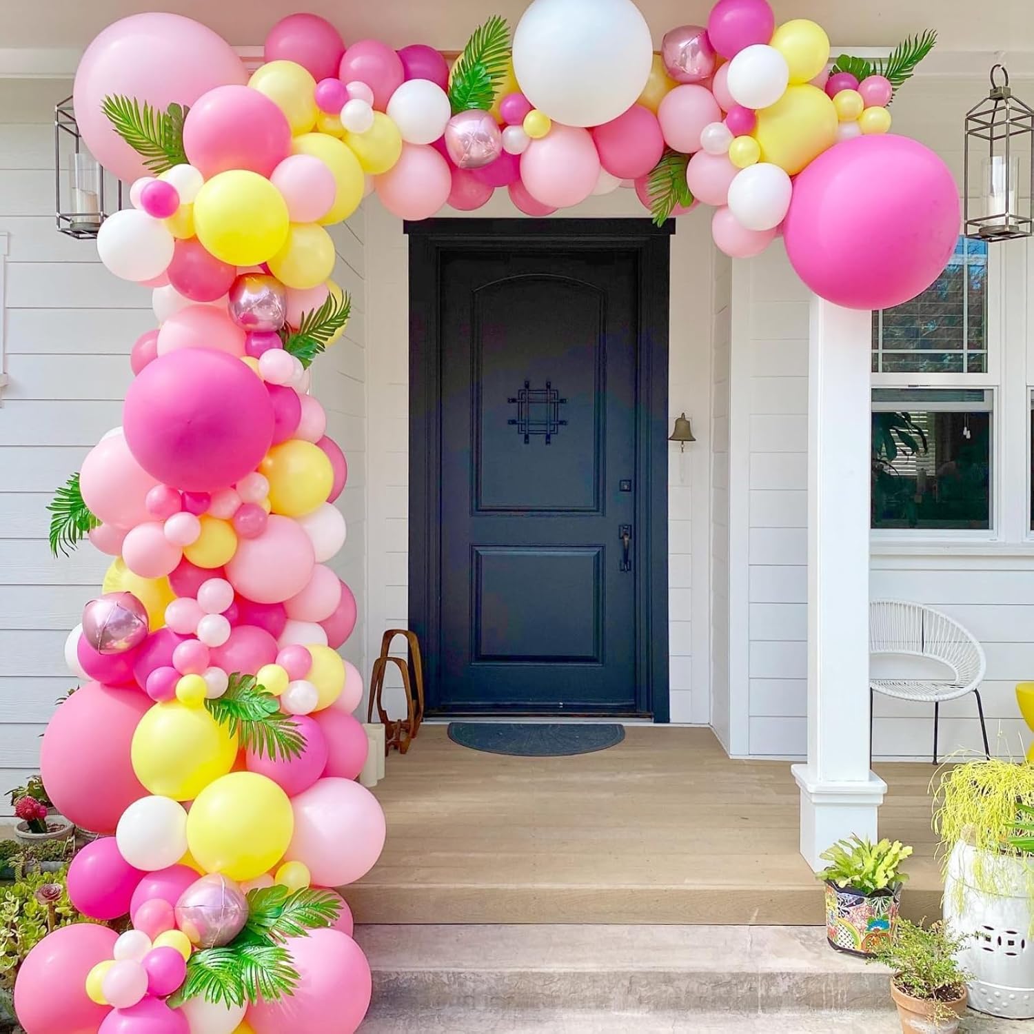 Pink and Yellow 12 Inch Balloons Decor Kit