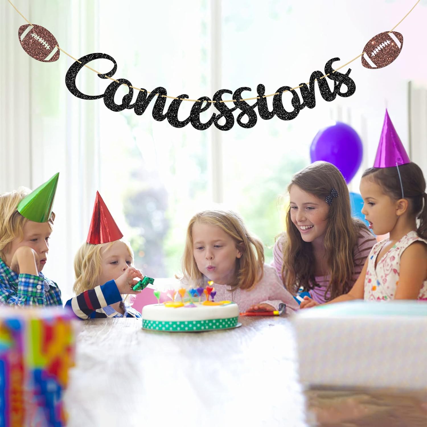 Dalaber Football Concessions Banner for Kids Birthday Decoration