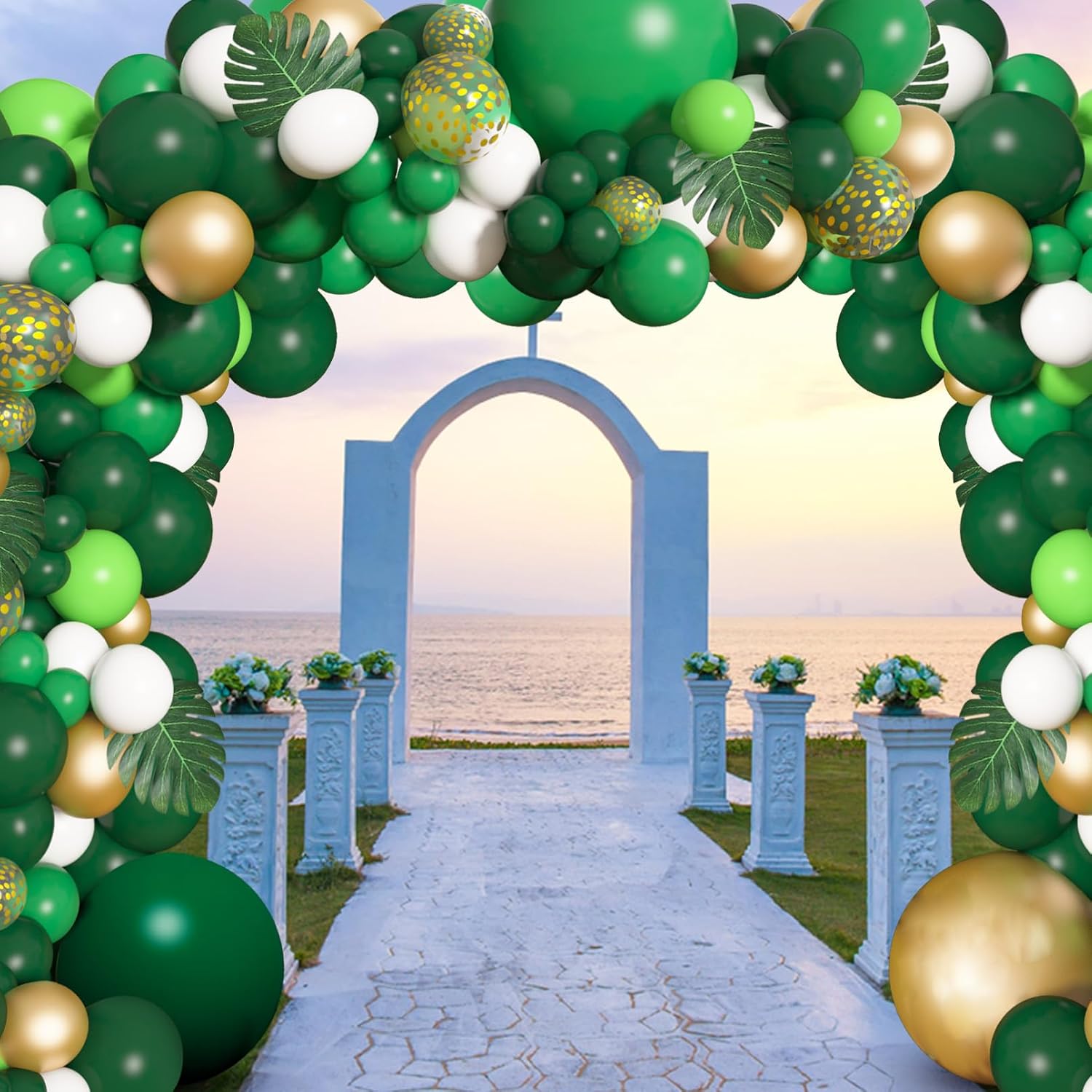 Amandir 163Pcs Jungle Party Balloons Garland Arch Kit