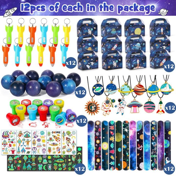 Golray 84pcs Space Party Favors Kit for Kids