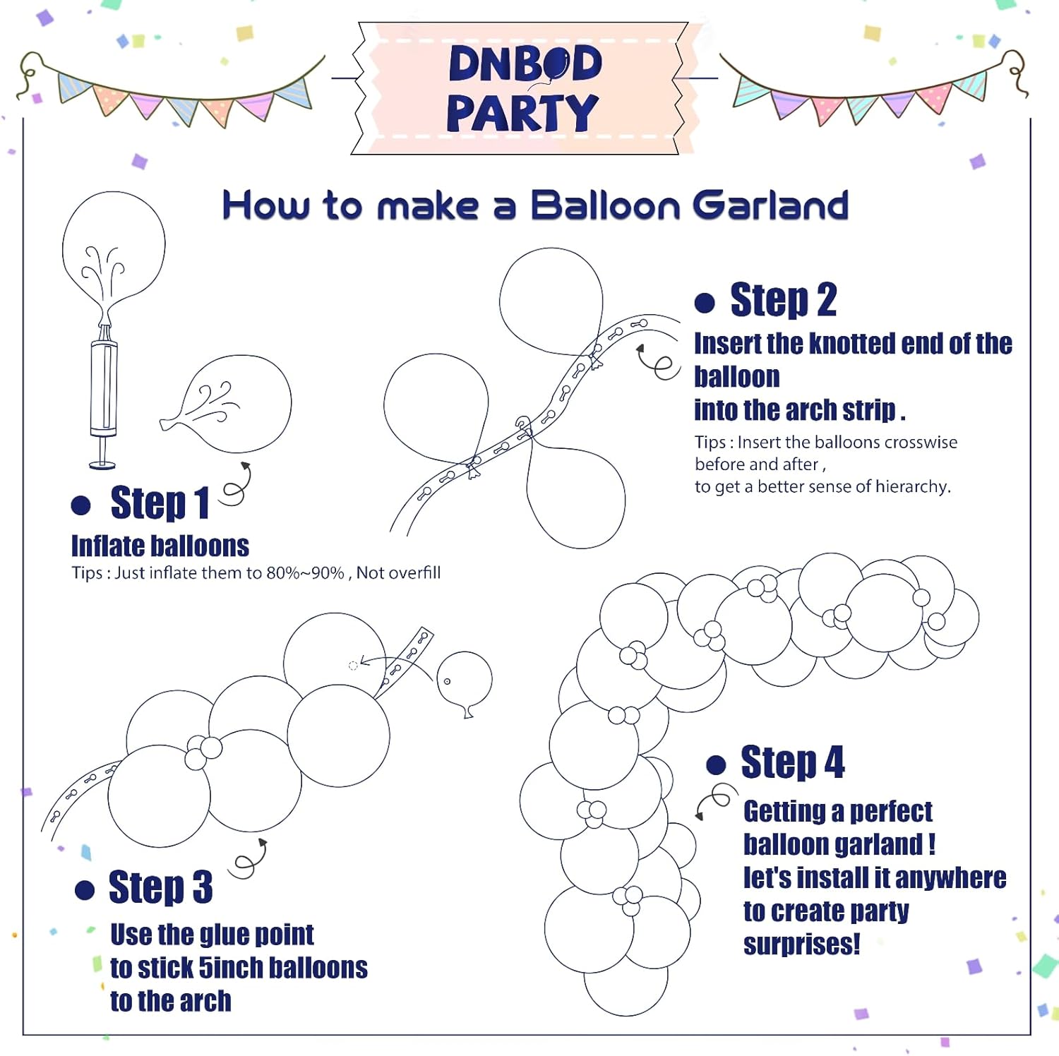 Nautical Balloon Arch Kit with Ocean Animals Decor