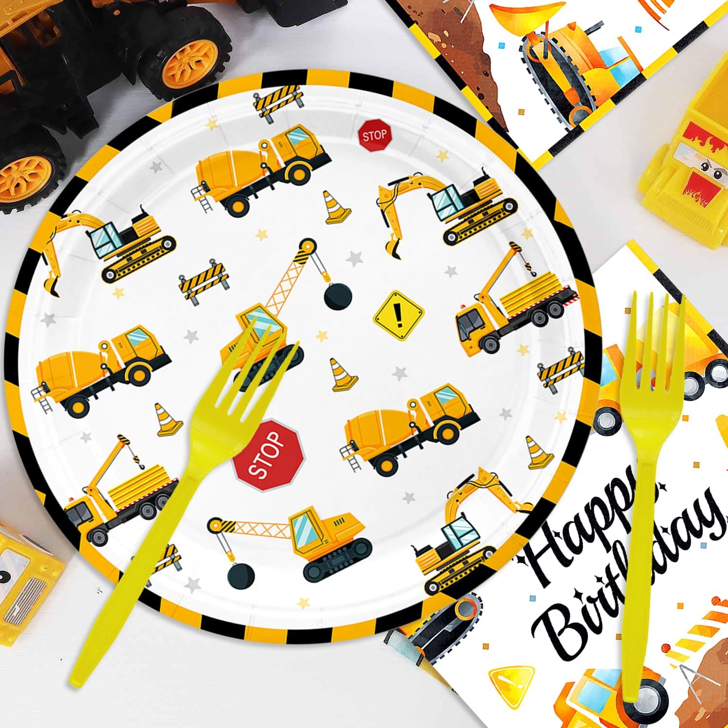 48PCS Construction Party Supplies for Kids
