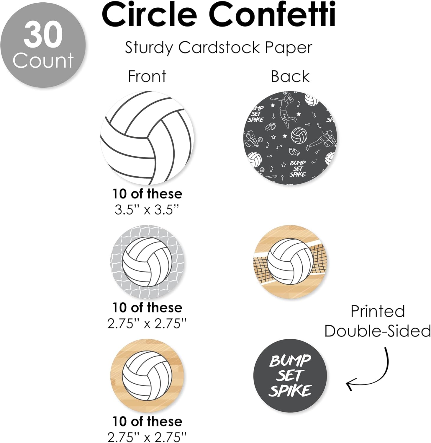 Big Dot of Happiness Volleyball Decor Kit 51 Pieces