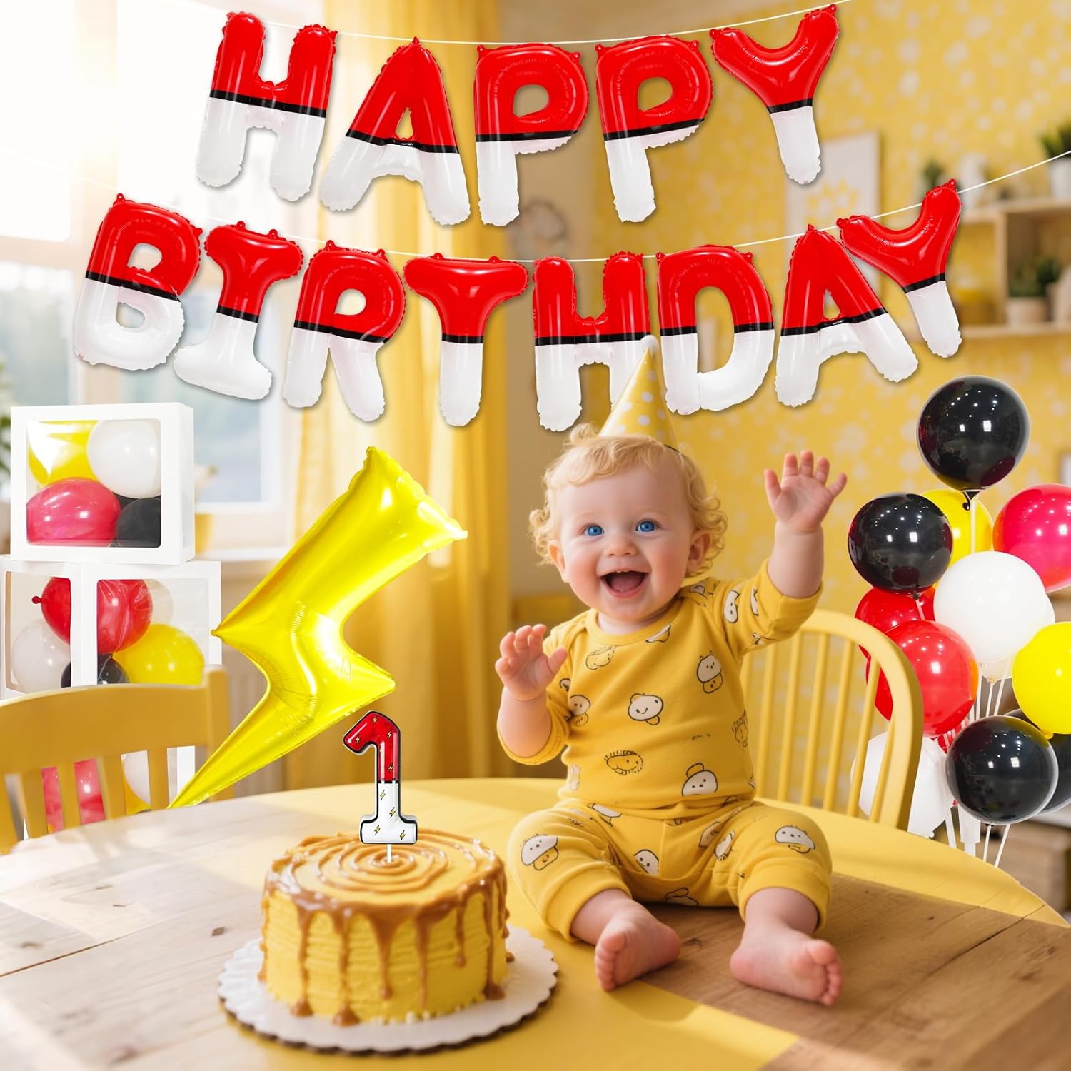 YIIHMEI Happy Birthday Balloons with Anime Letters
