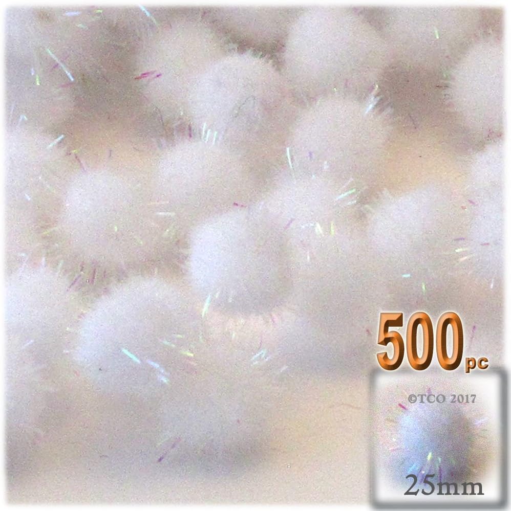 Crafts Outlet Chenille Sparkly Pom Poms Purple Porcupine 10-inch 500pc