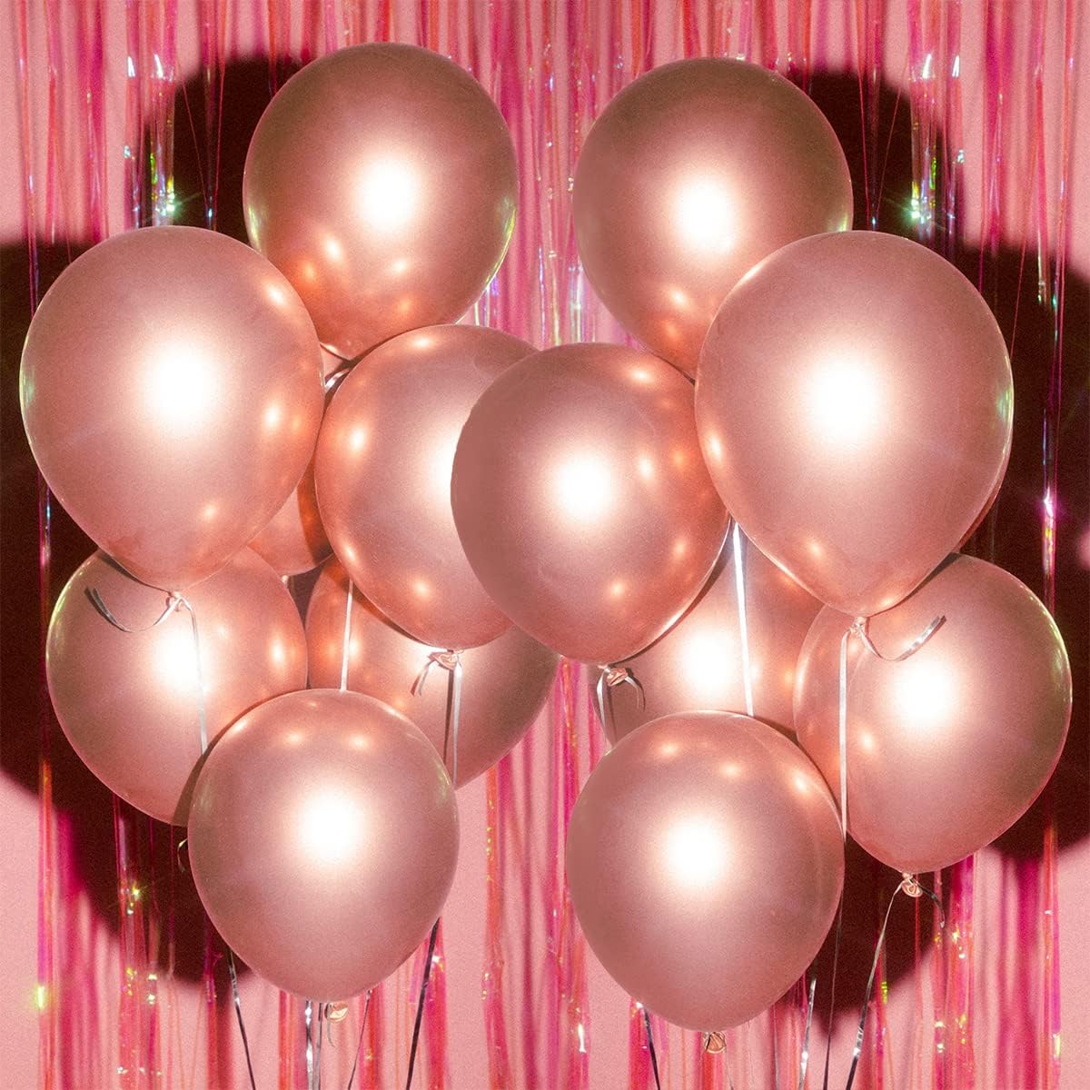 XO Fetti Rose Gold Chrome Balloons 25 Pack 12 Inch