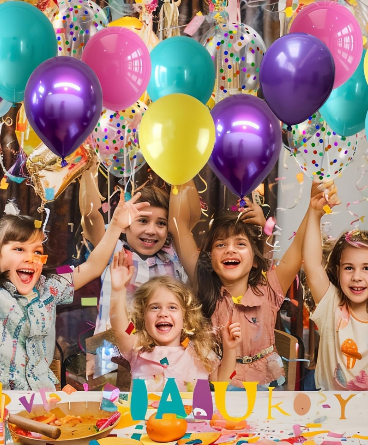 300 Pcs Mermaid Balloons Set for Birthday Parties