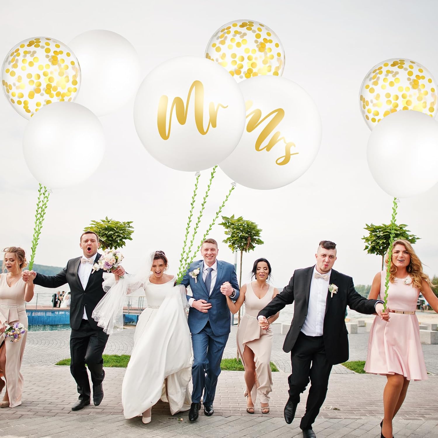 Wettarn 15 Pcs Giant Wedding Balloon Decor Kit