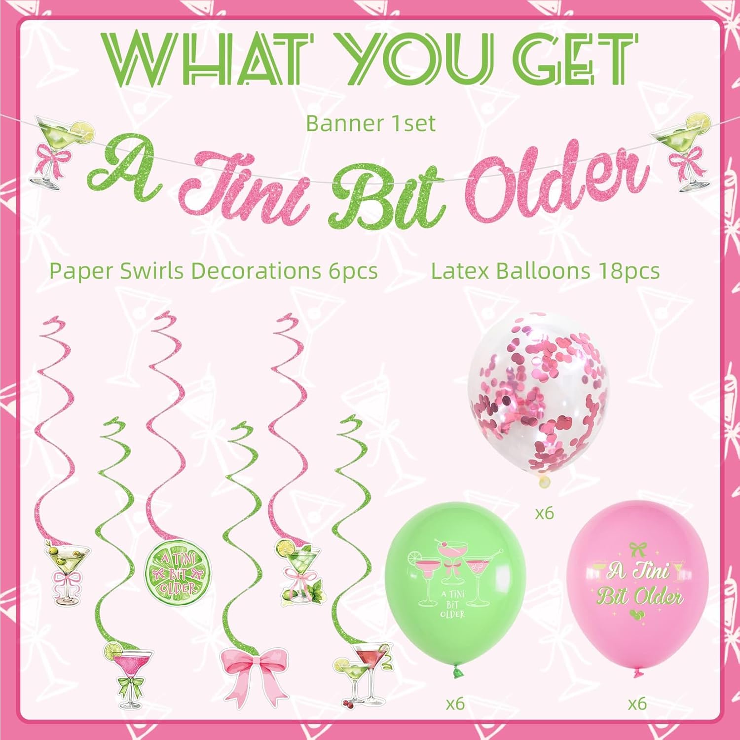 A Tini Bit Older Birthday Banner Decorations Pink