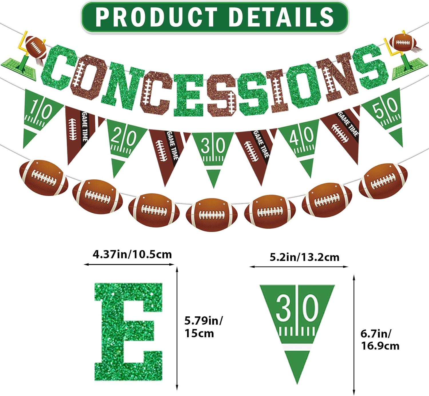 Football Party Decorations Banners Set