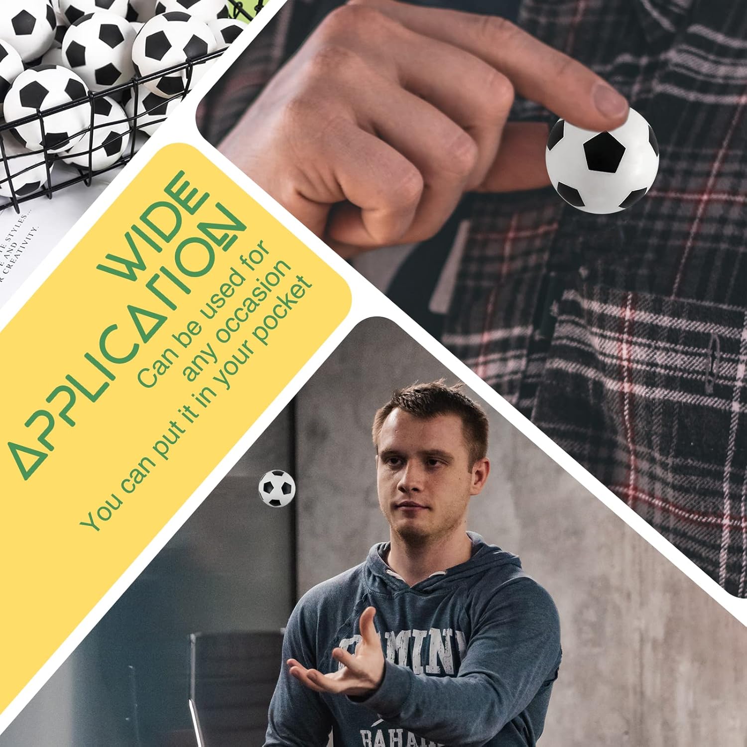 30pcs Mini Soccer Bounce Balls for Stress Relief and Party Favors