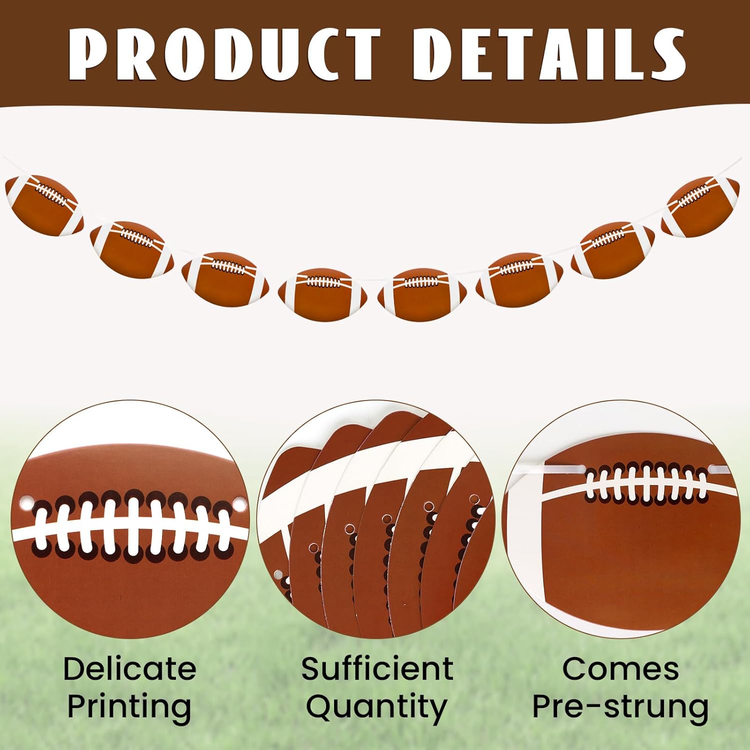 4 Pcs Football Banners for Sports Party Decorations