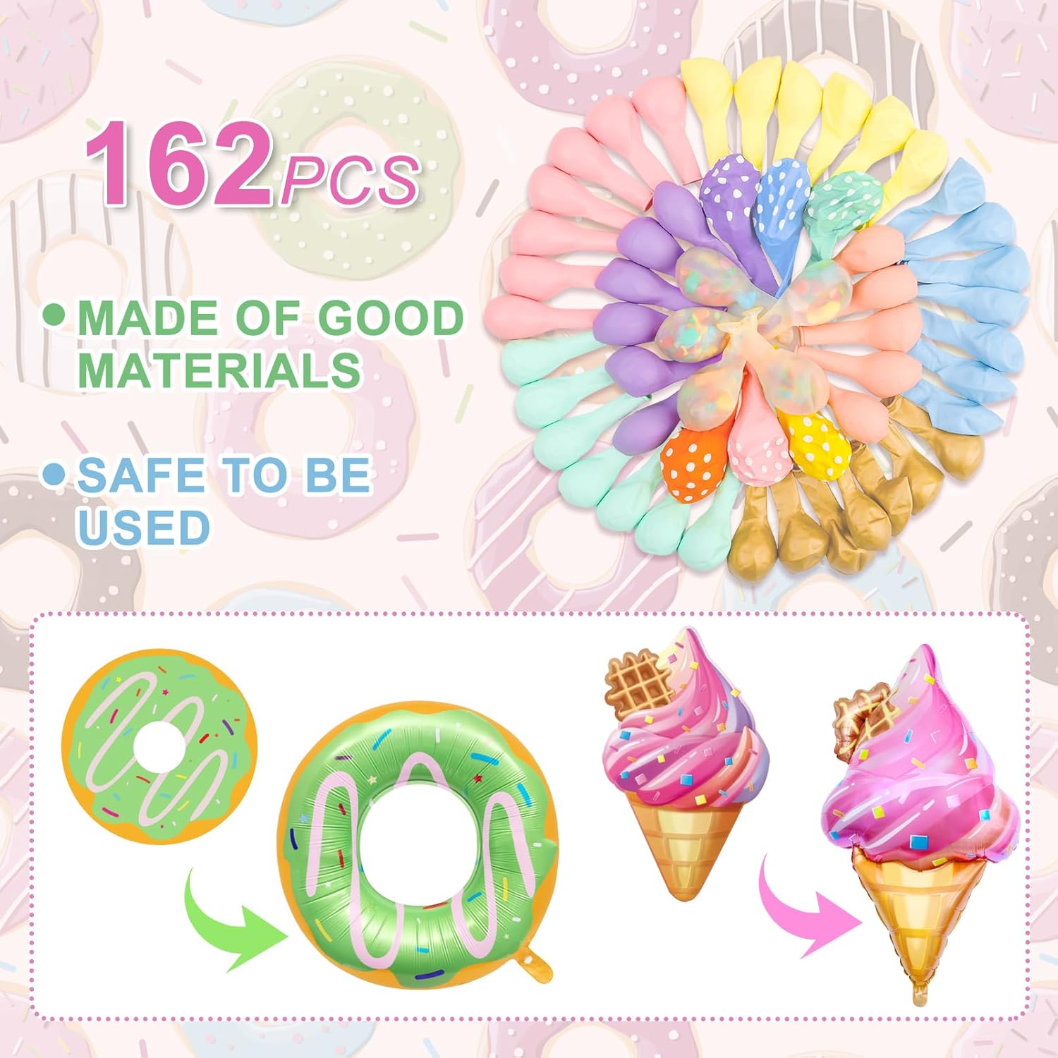 Pastel Donut Balloon Arch Garland Kit