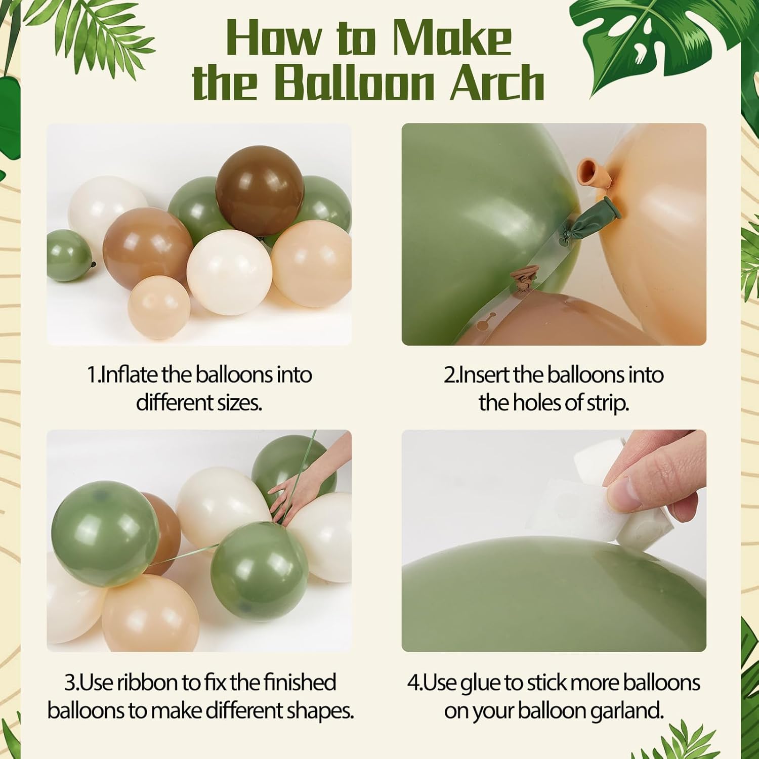152pcs Jungle Safari Balloon Arch Decor Kit