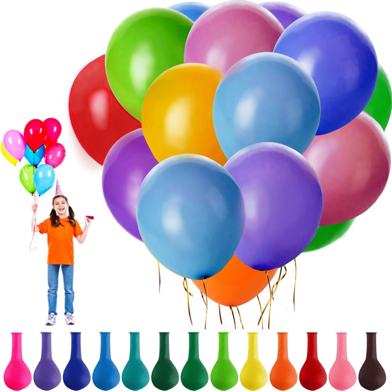 110PCS Rainbow Balloons 12 Inch Party Decorations