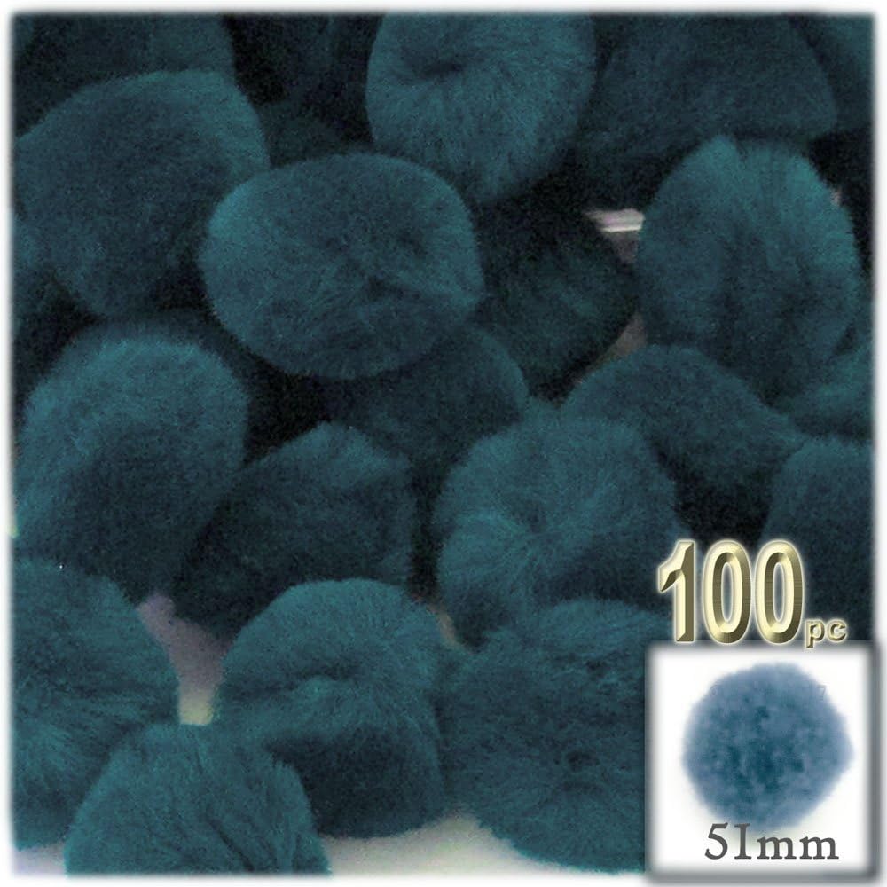 The Crafts Outlet 100 Piece Multi Purpose Pom Poms Neon Orange