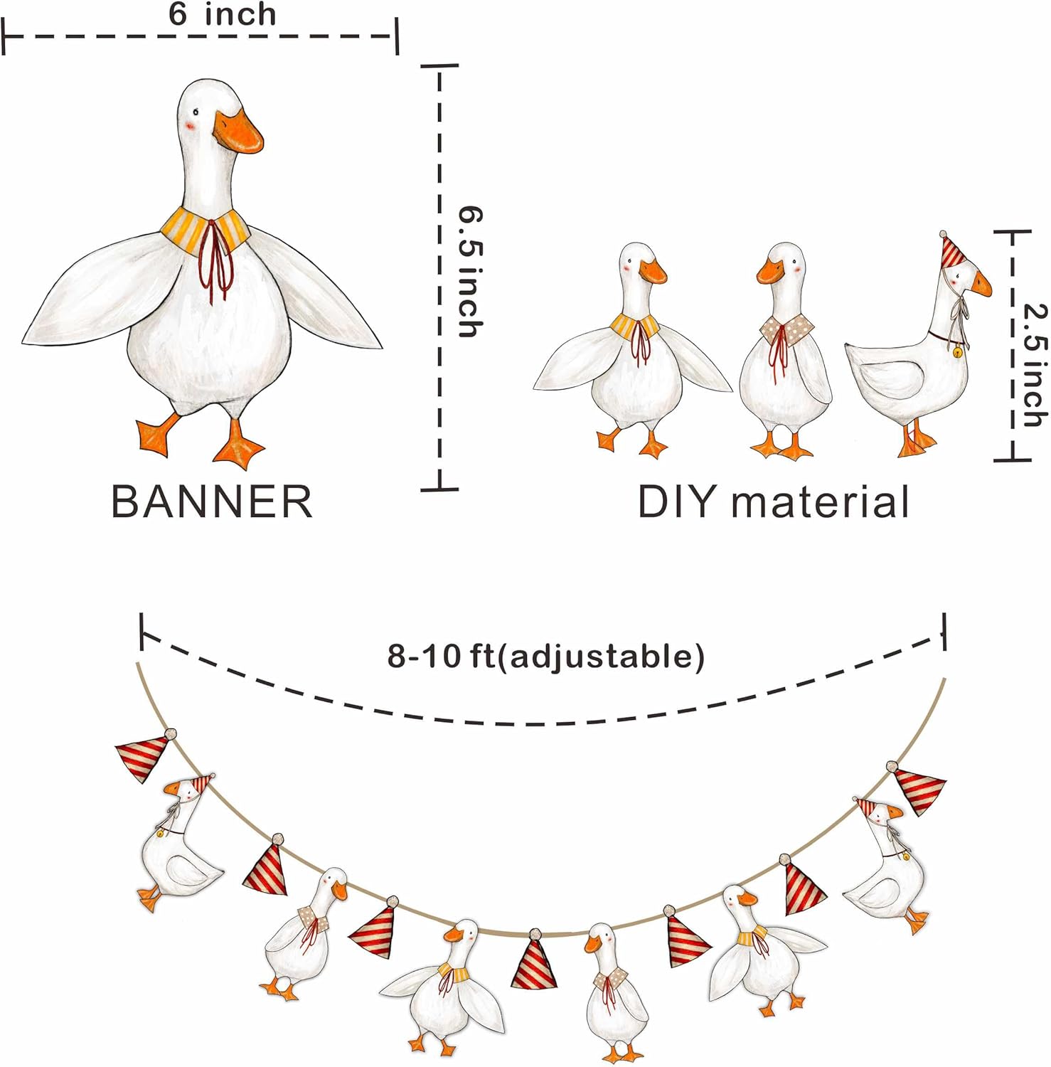 Goose Party Decorations Set of 25