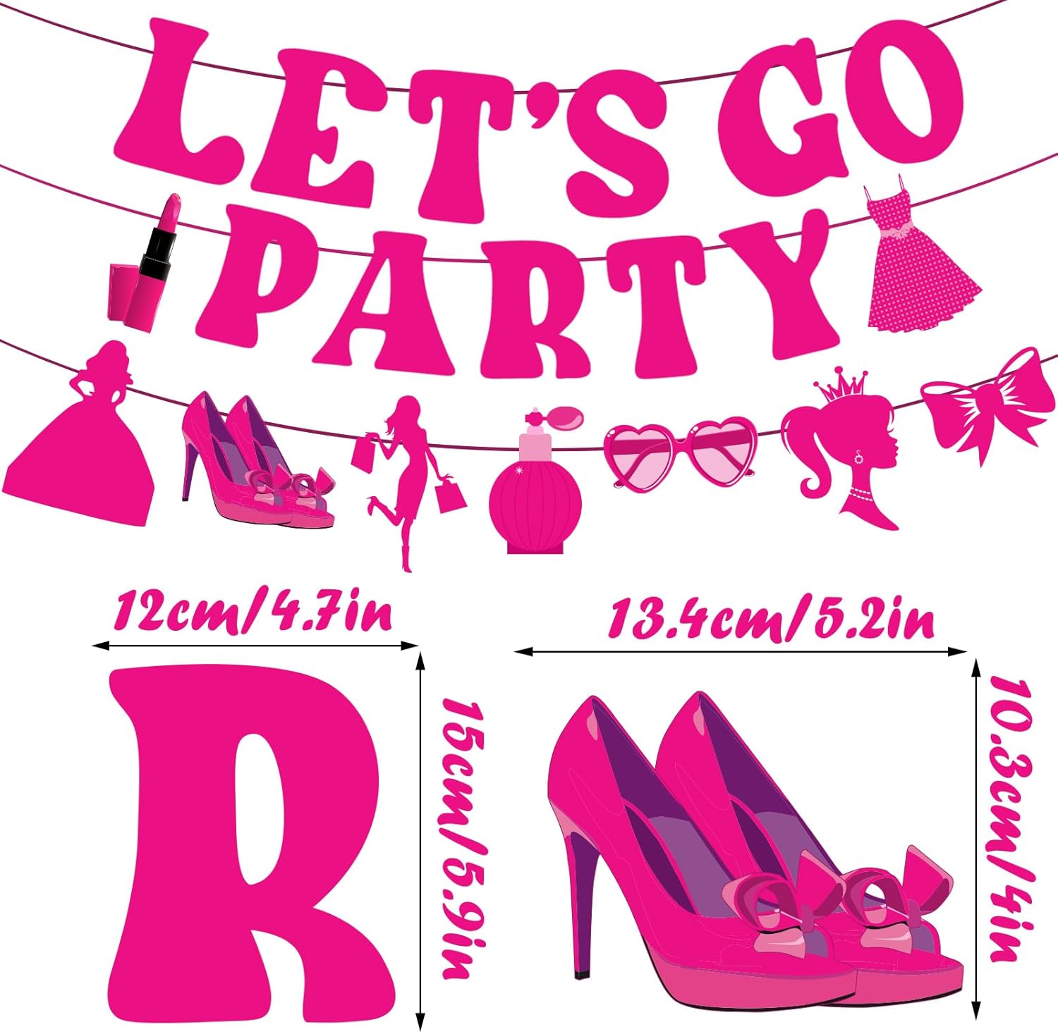 Generic Lets Go Party Hot Pink Banner - 10 Ft