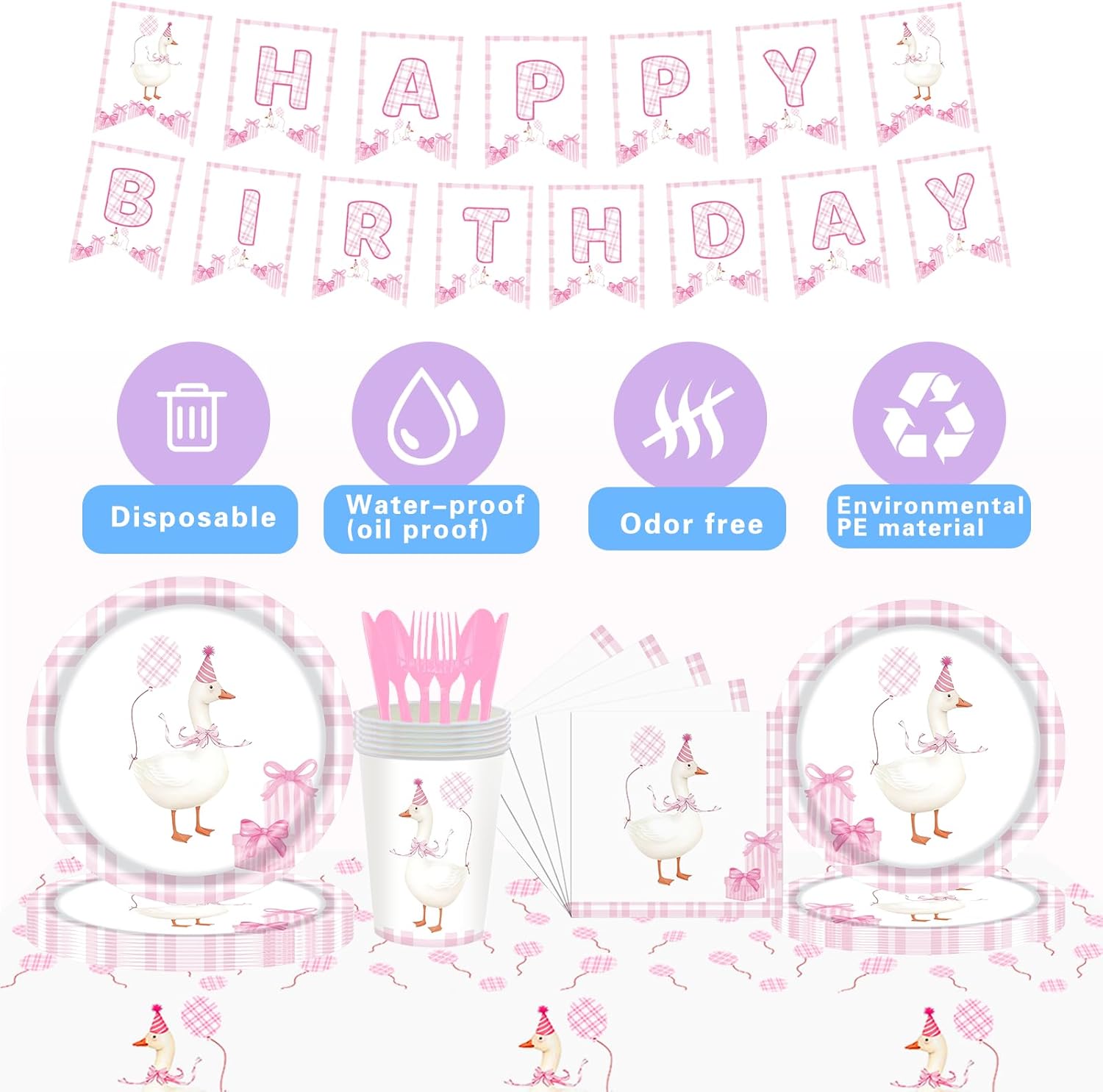 Silly Goose Birthday Supplies Set for Kids