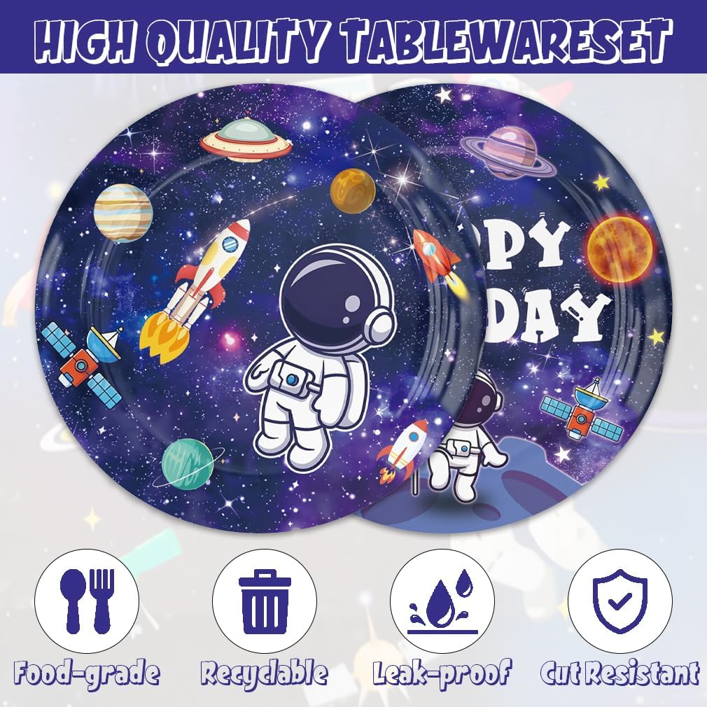 40pcs Space Party Supplies Set for 24 Guests