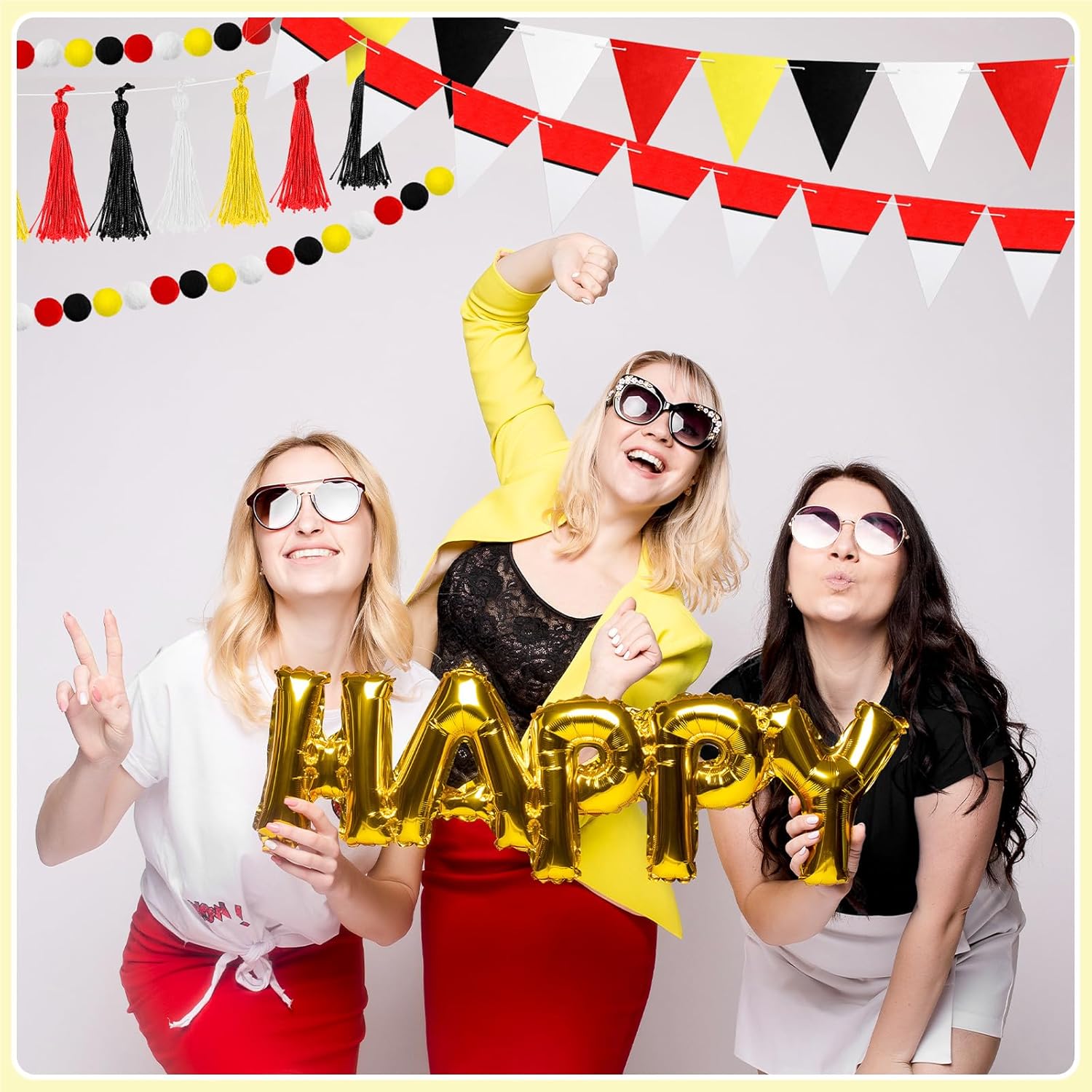 5 Pcs Cartoon Birthday Party Decor Banners Flags