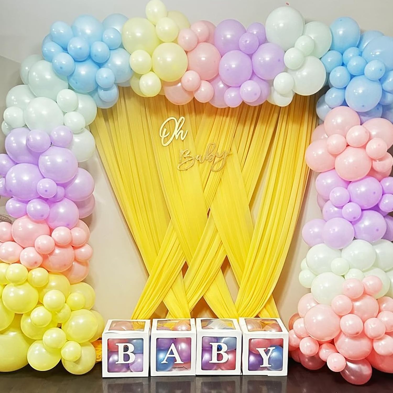 60 PCS Pastel Latex Balloons for Birthday Wedding Decor