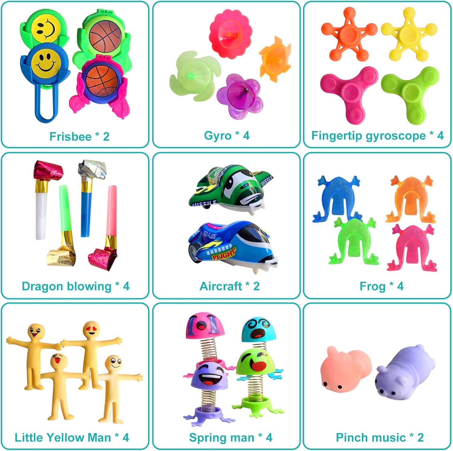64 Piece Assorted Kids Party Favor Set