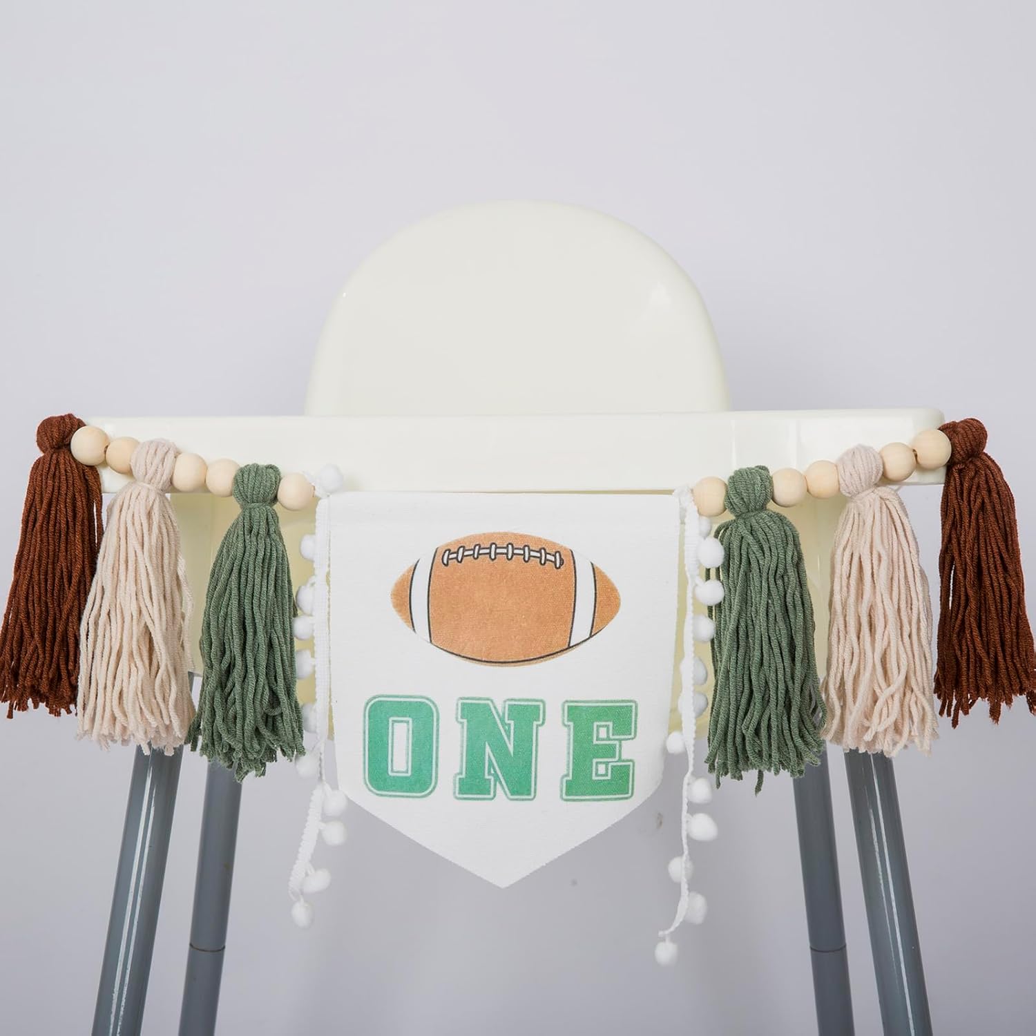 Football One Birthday High Chair Banner