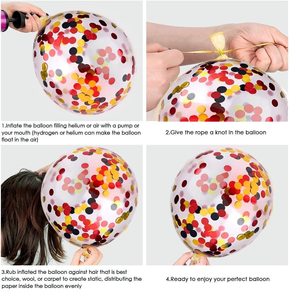 Mouse Balloons Garland Arch Kit 100pcs Red Black Yellow Confetti Balloons