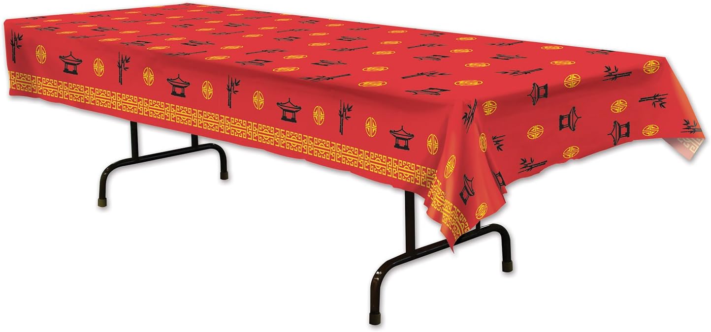 Beistle Asian Tablecover 54x108 Inch