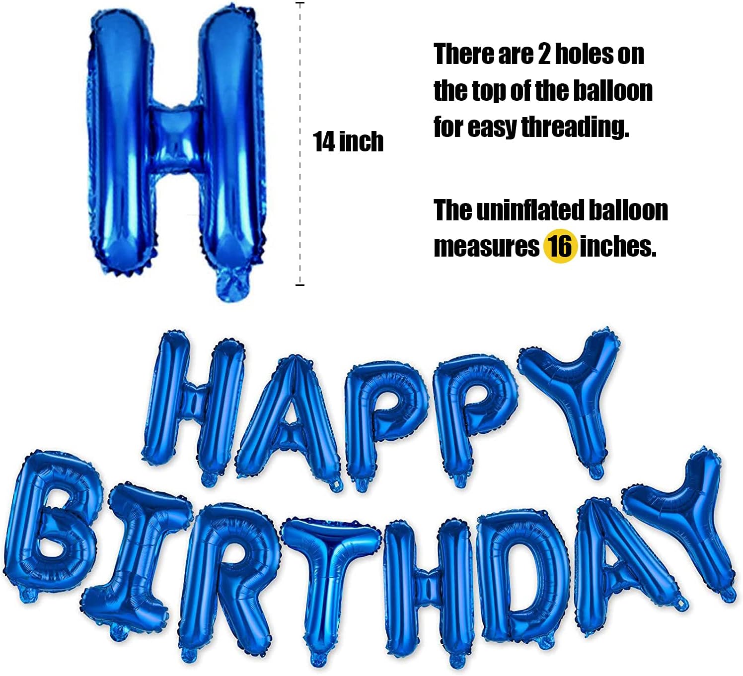 Happy Birthday Balloon Banner 16 Inch Inflatable Kit