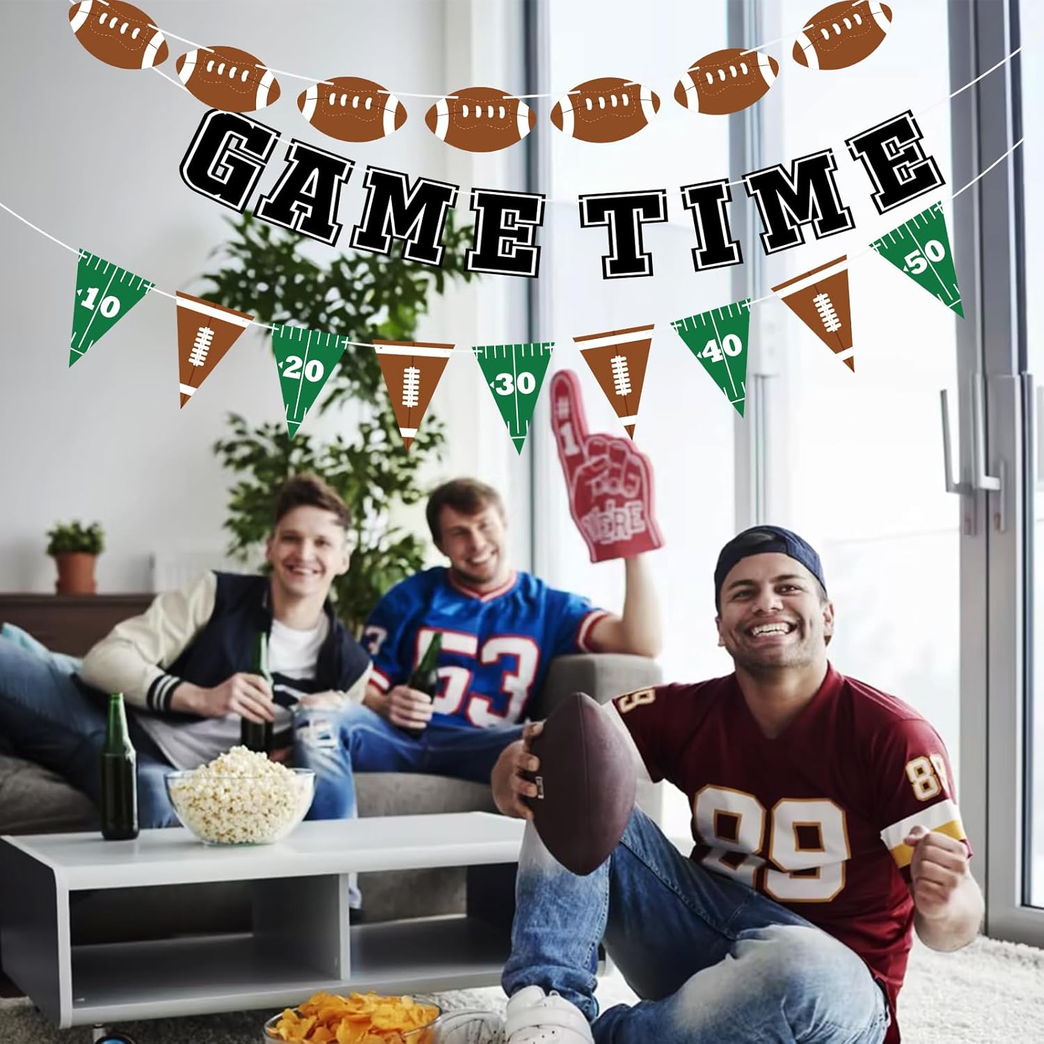 Adecortalk 3 Pcs Football Party Banner Set