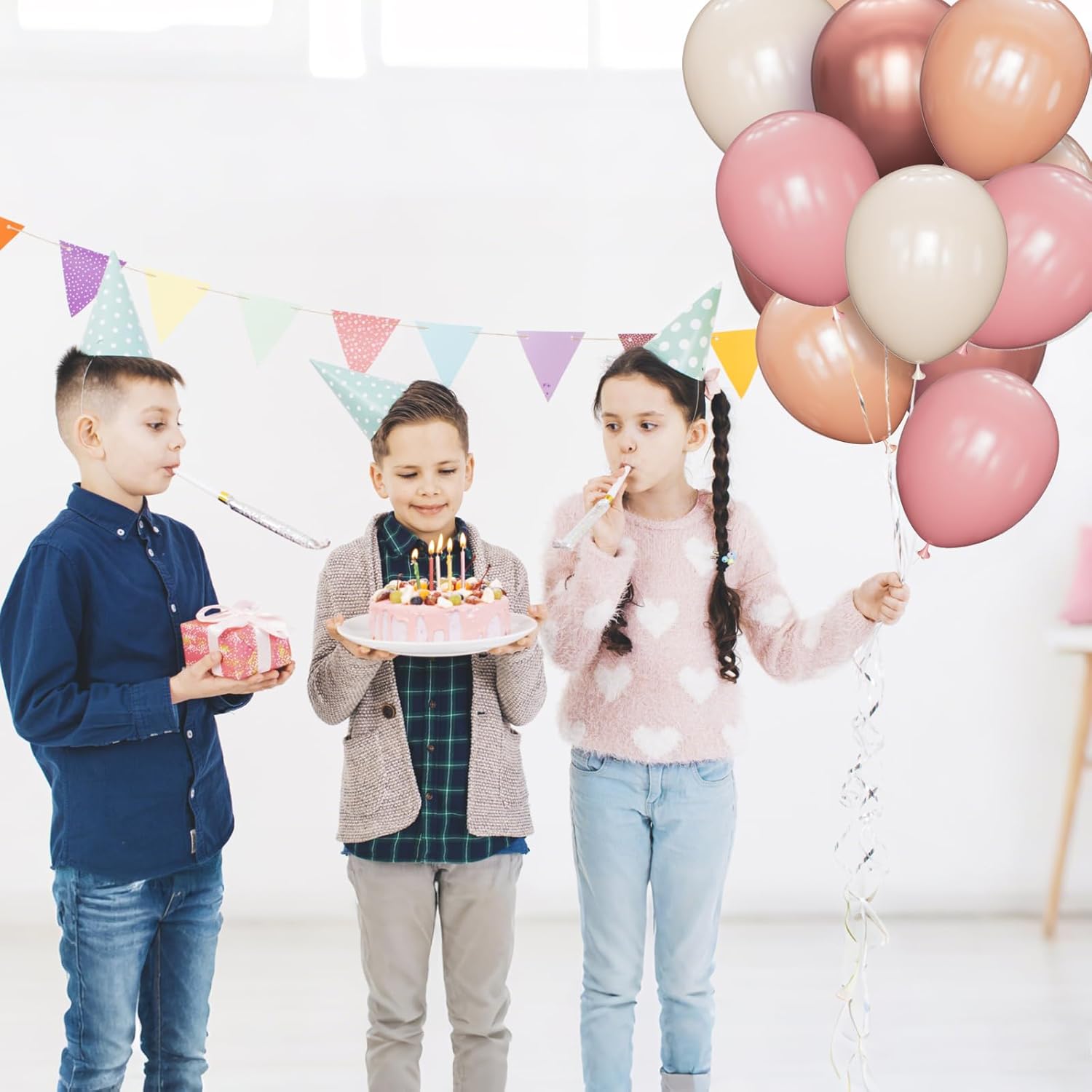 68 Pcs Retro Pink Balloons for Parties and Celebrations
