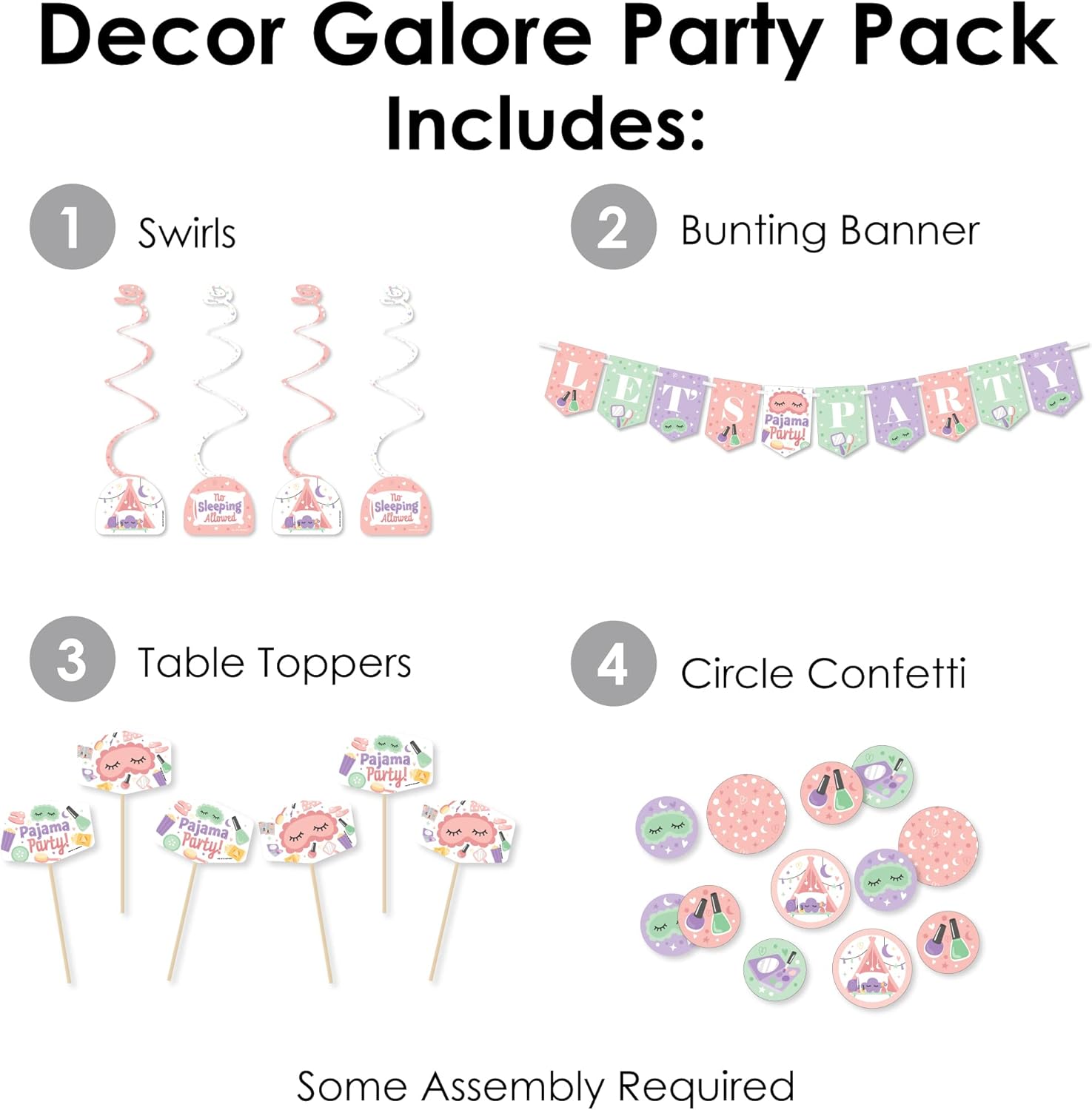 Big Dot of Happiness Party Decor Kit - 51 Pieces