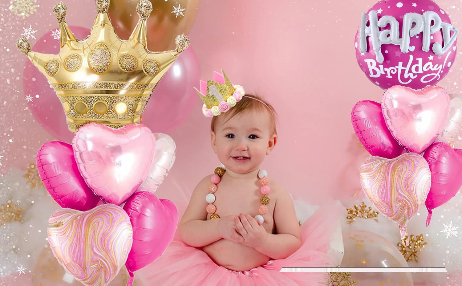 36inch Hot Pink Birthday Foil Balloons Decorations