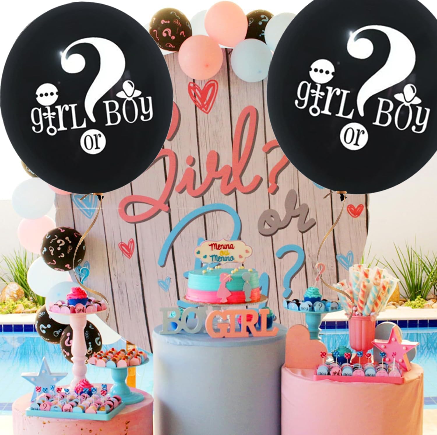 2pcs 36 Inch Gender Reveal Balloon Pop Kit