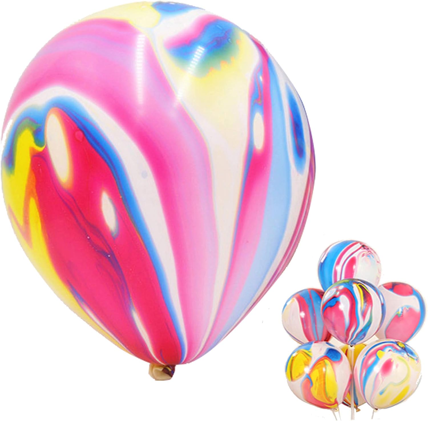 Mayen 50 Pcs 12 Inches Tie Dye Balloons for Parties and Celebrations