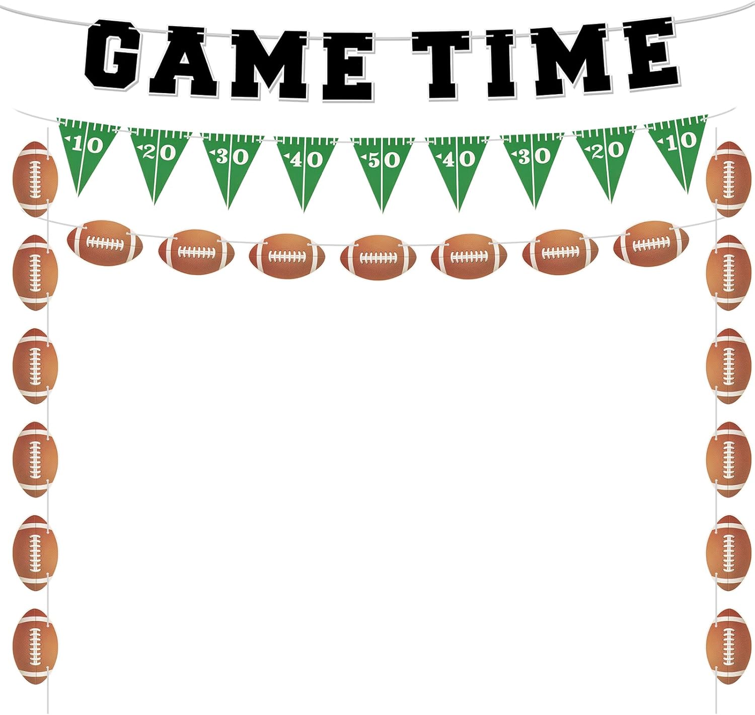 Game Time Football Banner Party Decor