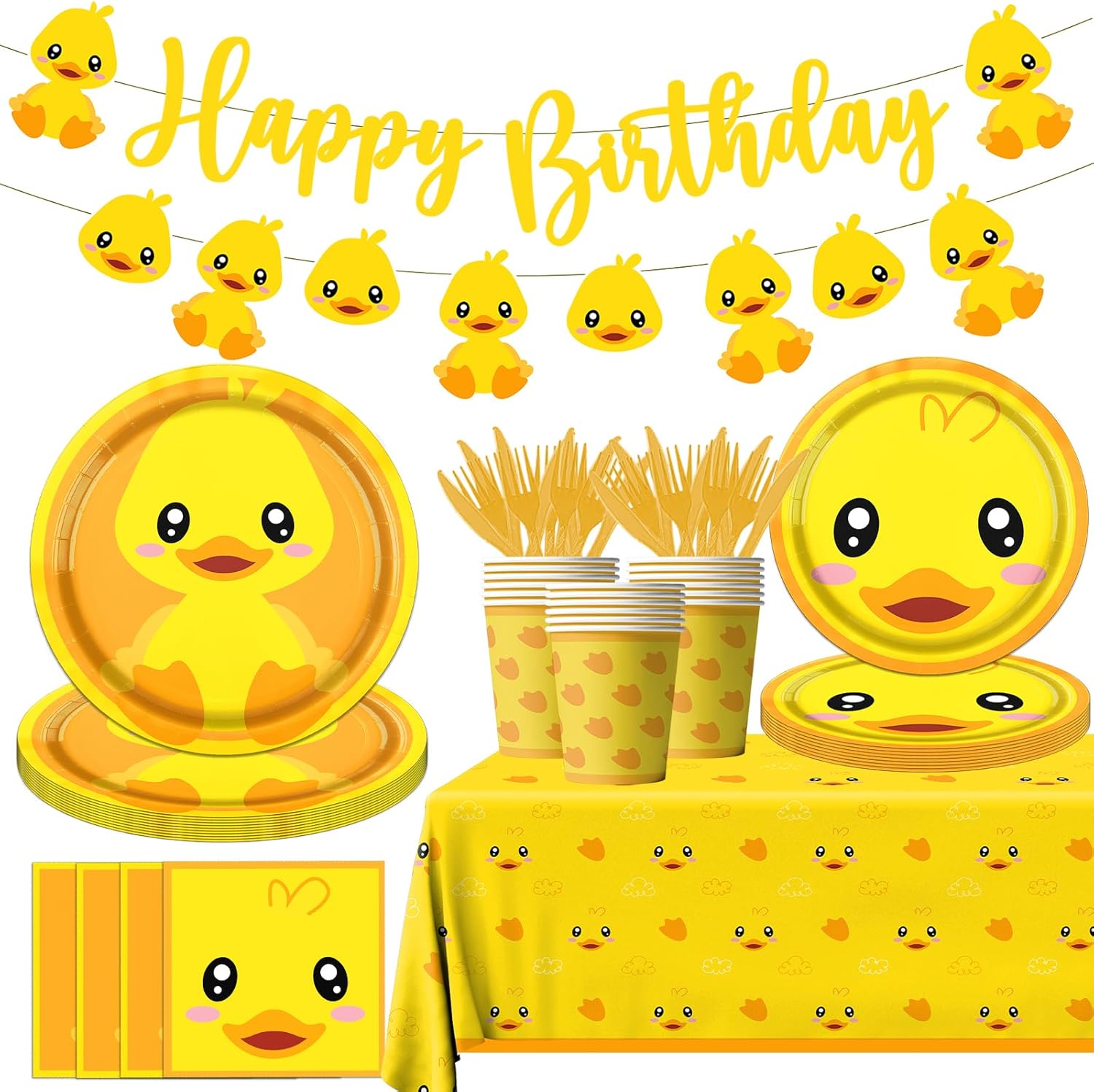 Rubber Duck Party Supplies Set for 20 Guests