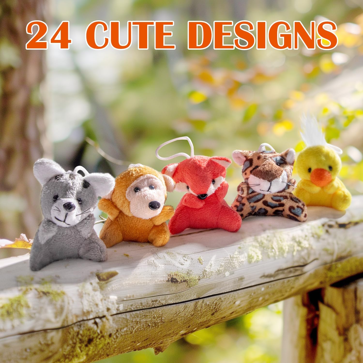 24 Pack Mini Stuffed Animals Bulk Party Favors