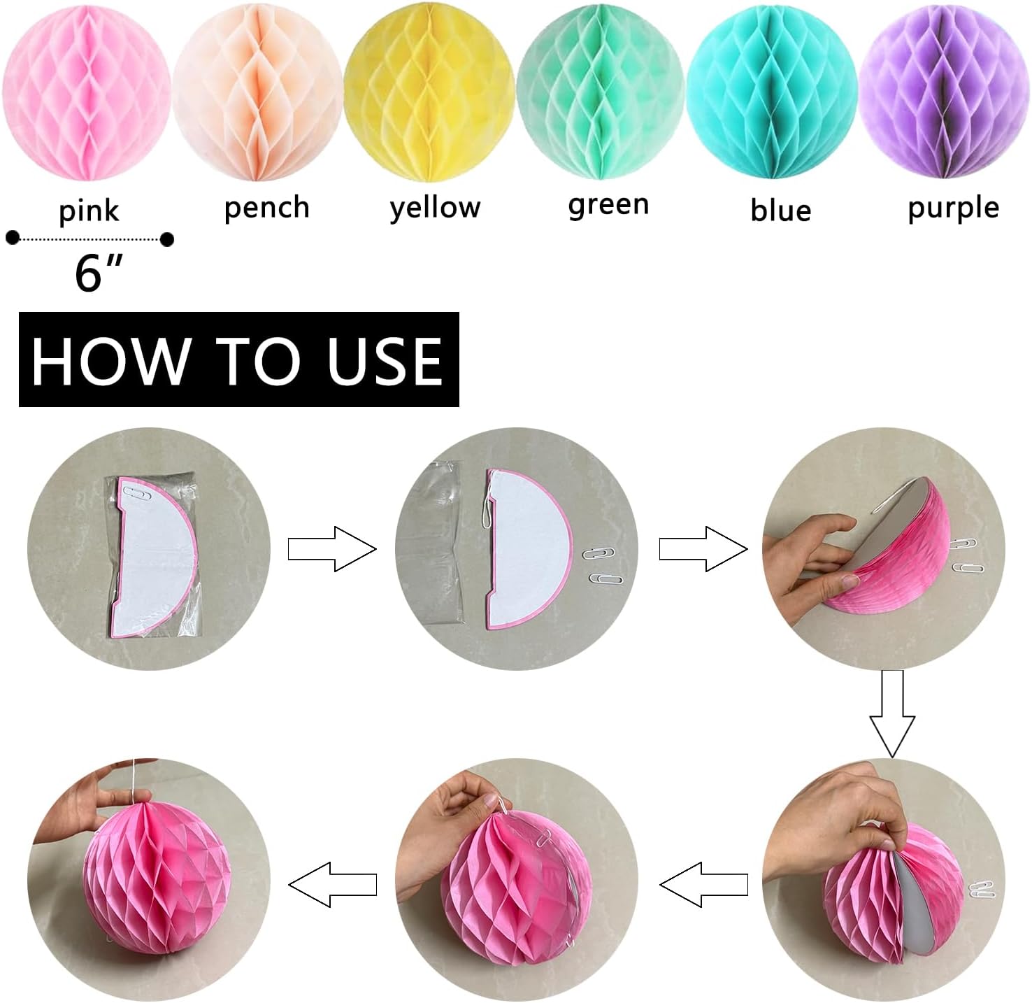 Macaron Birthday Decorations Set - Banners Garland Balls and Streamers