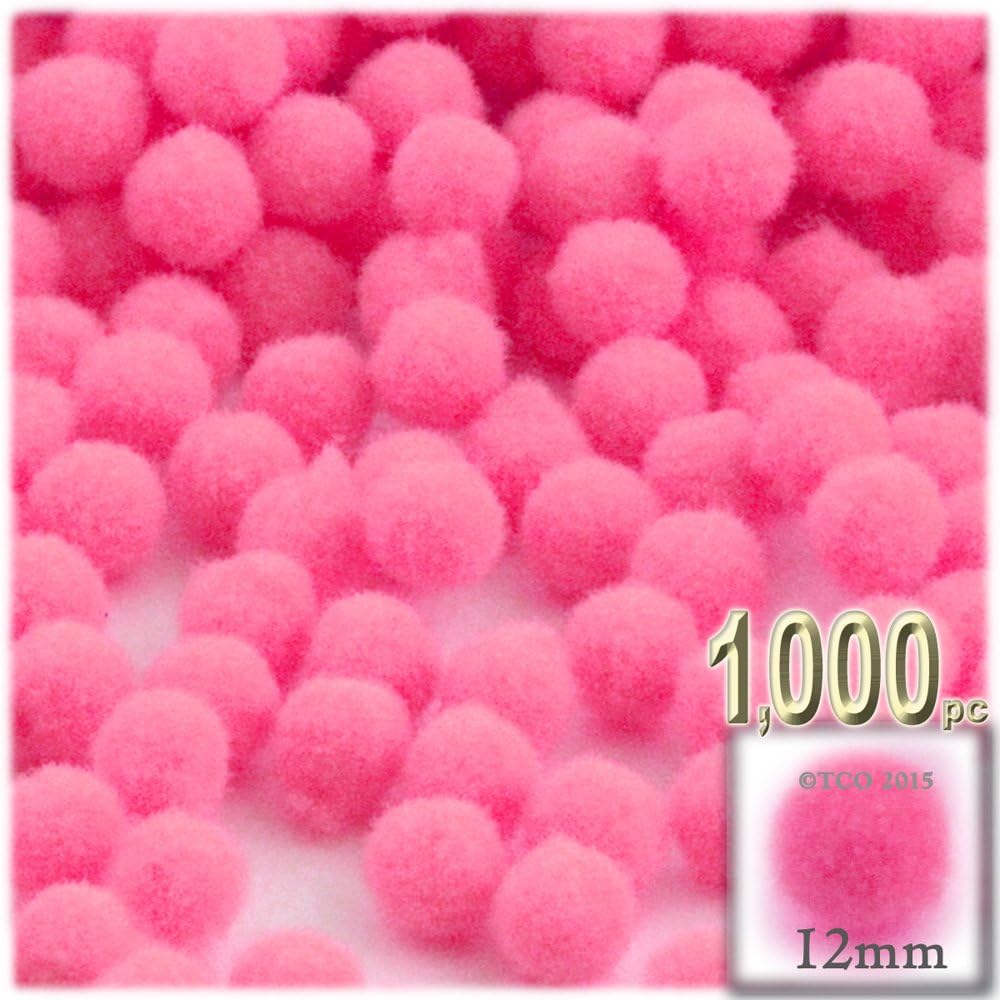 The Crafts Outlet 1000 Piece Pom Poms Purple 12mm