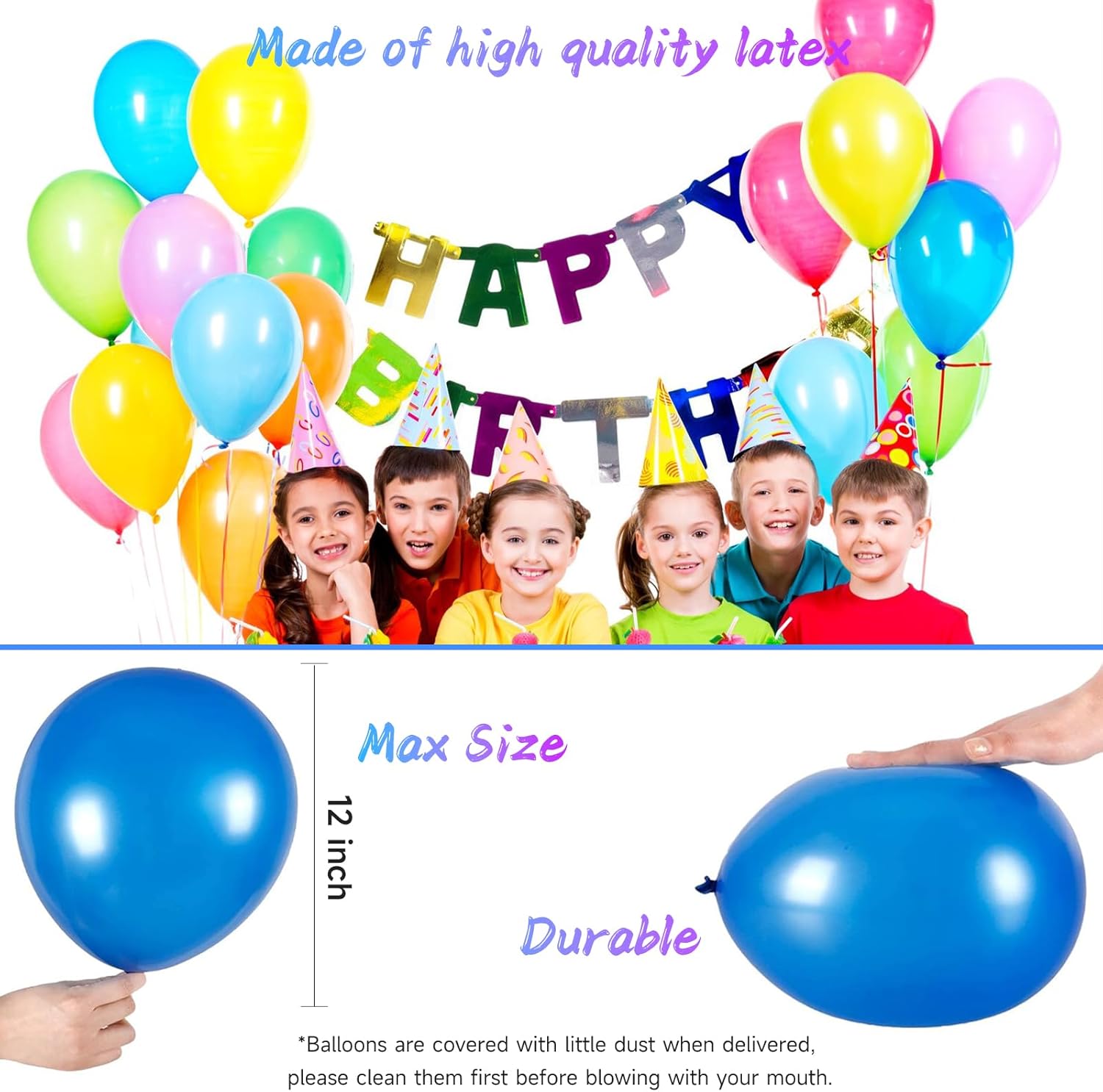 110PCS Rainbow Balloons 12 Inch Party Decorations